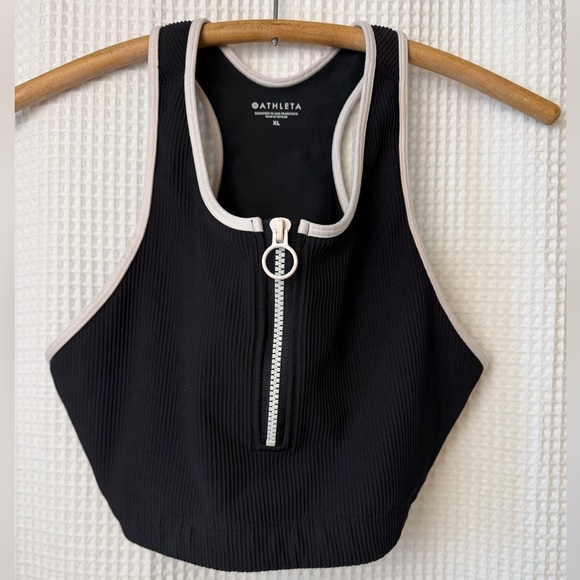 Athleta Tops - ATHLETA Synergy Rib Zip Front
Sports Bra XL
